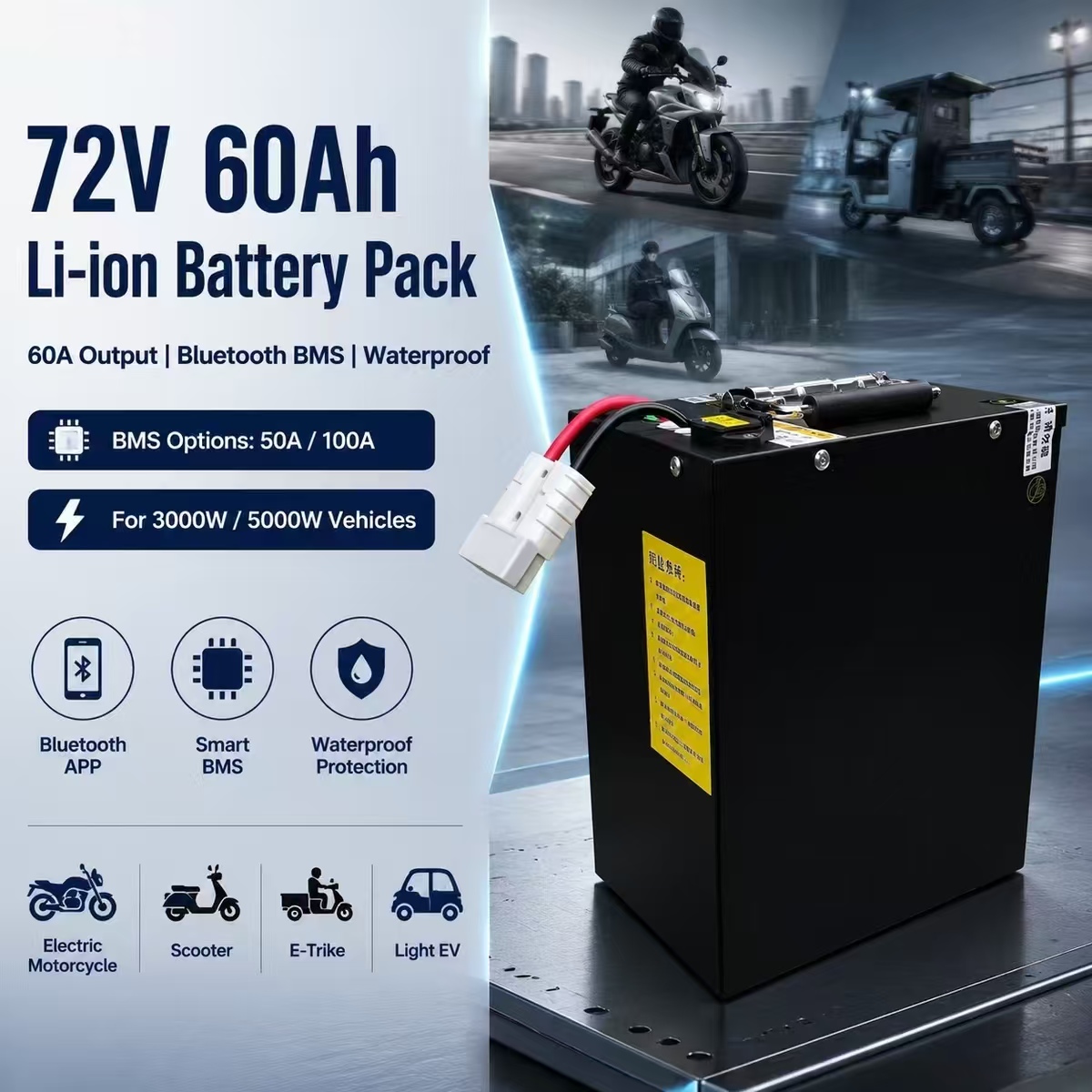 72V 60Ah 60A li-ion lithium Po - 72V 60Ah Lifepo4 Battery Pack ulasan dan harga
