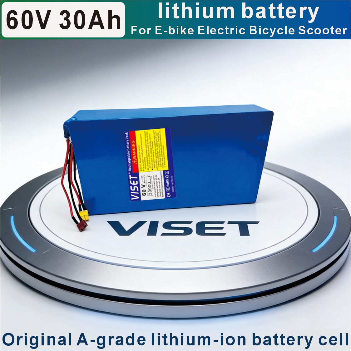 VISET 60V 30AH Bicycle 18650 M - 60V 30Ah Electric Scooter Battery ulasan dan harga